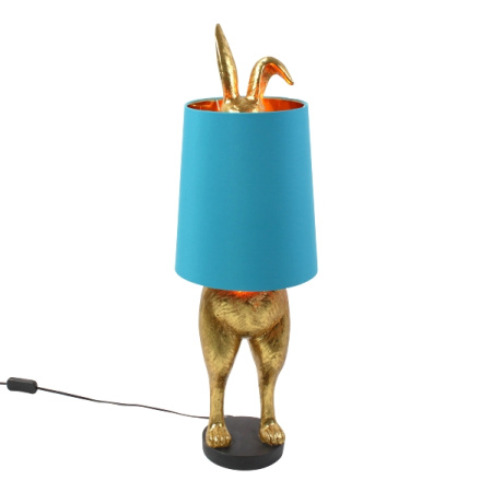 Лампа Кролик Hiding 74см бирюзовый абажур